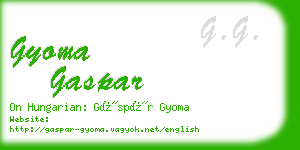 gyoma gaspar business card